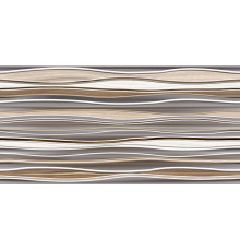 Декоративная плитка Alma Ceramica DWU09PLS406 Plesso 50x24.9 кремовая / бежевая / серая / коричневая глазурованная глянцевая под дерево / узоры