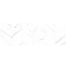 Настенная плитка Alma Ceramica TWA11TOK017 Tokio 200x600 белая глянцевая под камень с орнаментом