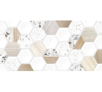 Настенная плитка Alma Ceramica TWU09BLB014 Bilbao 50x24.9 микс глянцевая рельефная под мозаику