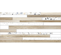 Настенная плитка Alma Ceramica TWU09BLB024 Bilbao 50x24.9 микс глянцевая рельефная под полосы