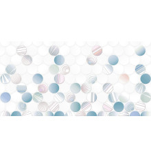 Настенная плитка Alma Ceramica TWU09BOL006 Bolle 50x24.9 белая / голубой глянцевая с орнаментом