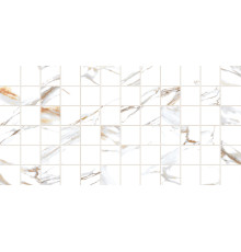 Настенная плитка Alma Ceramica TWU09DKT014 Dakota 50x24.9 белая глянцевая рельефная под мозаику