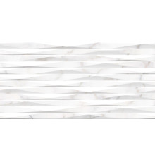 Настенная плитка Alma Ceramica TWU09GRG017 Grigio 50x24.9 белая глянцевая под камень / полосы