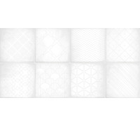 Настенная плитка Alma Ceramica TWU09RCD010 Richard 50x24.9 белая глянцевая рельефная под мозаику