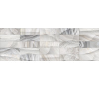Настенная плитка Alma Ceramica TWU12RLA14R Riola 74x24.6 кремовая / серая глянцевая под камень