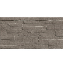 Настенная плитка Alma Ceramica TWU2550DCV24 Discover 24.9x50 коричневая глянцевая / рельефная под камень / под кирпич