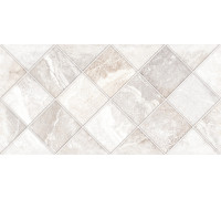 Настенная плитка Alma Ceramica TWU2550PRS14 Persey 24.9x50 белая / бежевая матовая / рельефная под камень / мозаику