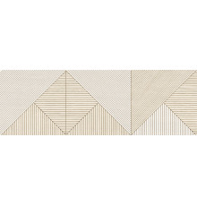 Настенная плитка Alma Ceramica TWU3090PAT47R Patio 30x90 бежевая / белая матовая / рельефная под дерево / геометрия