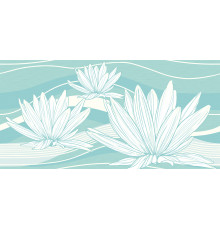 Декор Altacera DW9FLC06 Fluence 50x24.9 голубой глянцевый под флористику