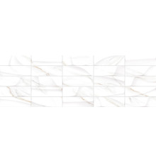 Настенная плитка Delacora WT15SAD00R Sandy Brick 24.6x74 белая глянцевая под мрамор / мозаику