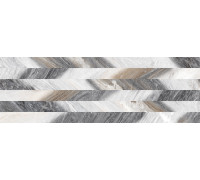 Настенная плитка Delacora WT93MNM55 Millennium Line Color 30x90 серая / бежевая глянцевая под камень / линии