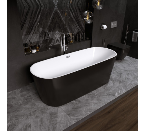 Ванна отдельностоящая Grossman Forta GR-2601B (170х70х60) цвет черный/белый