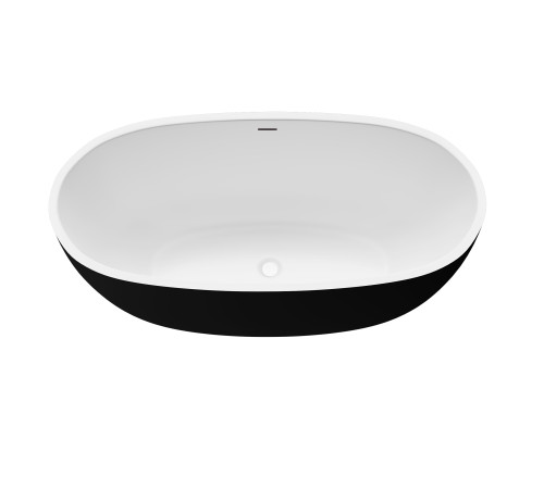 Ванна отдельностоящая Grossman Classic GR-2503MB (170х87х58) цвет черный/белый матовый