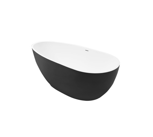 Ванна отдельностоящая Grossman Fly GR-1102MB (170х80х60) цвет черный/белый матовый