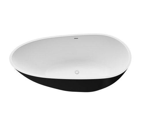 Ванна отдельностоящая Grossman Fly GR-1102MB (170х80х60) цвет черный/белый матовый