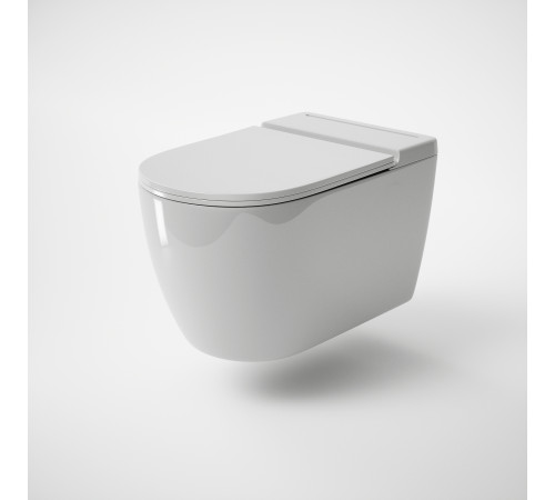 Унитаз подвесной Grossman impuls GR-5502 (570х360х375) безободковый,белый с тонкой крышкой,микролифт