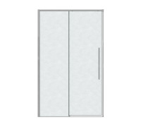 Дверь в нишу Grossman Galaxy 100.K33.01.100.10.02 (100х195) хром,стекло шиншилла,раздвижная