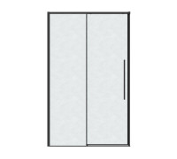 Дверь в нишу Grossman Galaxy 100.K33.01.100.21.02 (100х195) черный матовый,стекло шиншилла,раздвижная