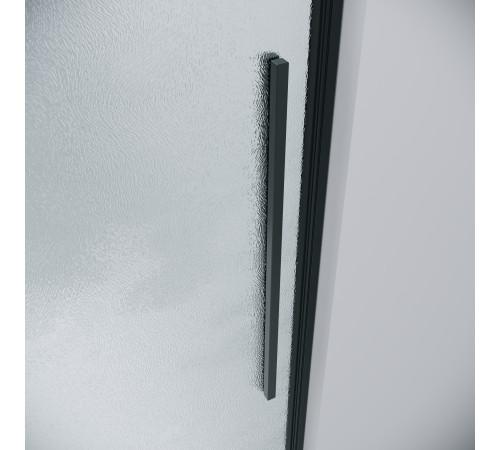 Дверь в нишу Grossman Galaxy 100.K33.01.140.21.02 (140х195) черный матовый,стекло шиншилла,раздвижная