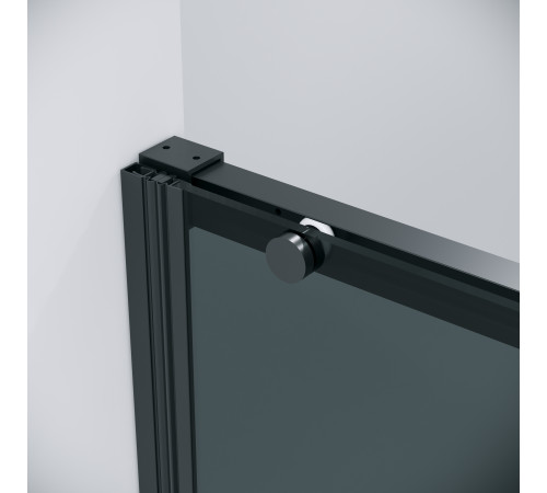 Дверь в нишу Grossman Galaxy 100.K33.01.130.21.10 (130х195) черный матовый,стекло тонированное,раздвижная