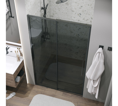 Дверь в нишу Grossman Galaxy 100.K33.01.100.42.10 (100х195) графит сатин,стекло тонированное,раздвижная