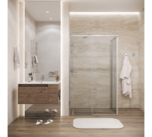 Боковая стенка Grossman Galaxy 200.K33.01.70.10.02 (70х195) хром,стекло шиншилла