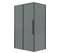 Душевое ограждение Grossman Galaxy 100.K33.01.110.21.10-200.K33.01.100.21.10 (110х100х195) раздвижная,черный матовый,стекло тонированное