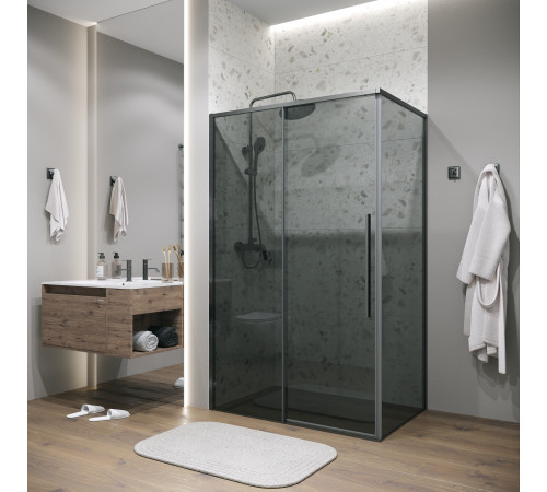 Боковая стенка Grossman Galaxy 200.K33.01.70.42.10 (70х195) графит сатин,стекло тонированное