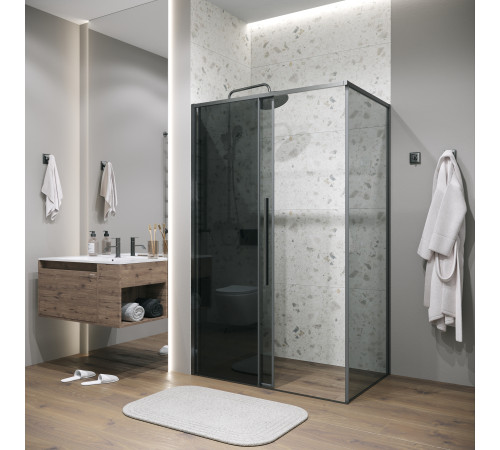 Боковая стенка Grossman Galaxy 200.K33.01.70.42.10 (70х195) графит сатин,стекло тонированное