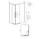 Душевое ограждение Grossman Galaxy 1/2.K33.01.10.10.00-1/2.K33.01.70.10.00 (100х70х195) раздвижная,хром,стекло прозрачное