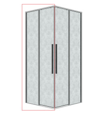 1/2 душевого ограждения Grossman Galaxy 1/2.K33.01.10L.10.02 (100*195) хром, стекло шиншилла