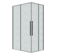 Душевое ограждение Grossman Galaxy 1/2.K33.01.90.10.02-1/2.K33.01.10L.10.02 (90х100х195) раздвижная,хром,стекло шиншилла
