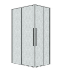 Душевое ограждение Grossman Galaxy 1/2.K33.01.70.10.02-1/2.K33.01.10L.10.02 (70х100х195) раздвижная,хром,стекло шиншилла