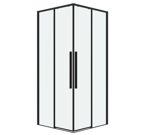 Душевое ограждение Grossman Galaxy 1/2.K33.01.70.21.00-1/2.K33.01.70.21.00 (70х70х195) раздвижная,черный матовый,стекло прозрачное