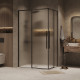 Душевое ограждение Grossman Galaxy 1/2.K33.01.70.21.02-1/2.K33.01.11L.21.02 (70х110х195) раздвижная,черный матовый,стекло шиншилла