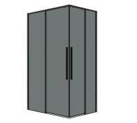 Душевое ограждение Grossman Galaxy 1/2.K33.01.12.21.10-1/2.K33.01.80.21.10 (120х80х195) раздвижная,черный матовый,стекло тонированное