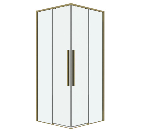 Душевое ограждение Grossman Galaxy 1/2.K33.01.70.32.00-1/2.K33.01.70.32.00 (70х70х195) раздвижная,золото сатин,стекло прозрачное