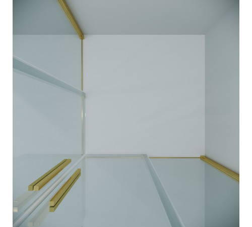 1/2 душевого ограждения Grossman Galaxy 1/2.K33.01.10.32.00 (100*195) золото сатин,стекло прозрачное