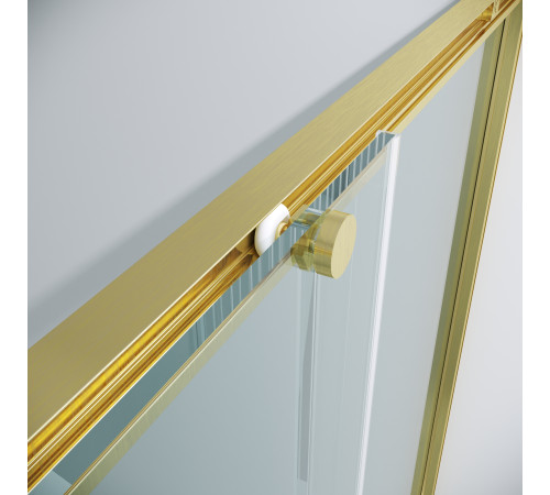 1/2 душевого ограждения Grossman Galaxy 1/2.K33.01.10.32.00 (100*195) золото сатин,стекло прозрачное