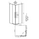 Душевое ограждение Grossman Galaxy 300.K33.01.1010.42.00 (100х100х195) квадрат,раздвижная,графит сатин,стекло прозрачное