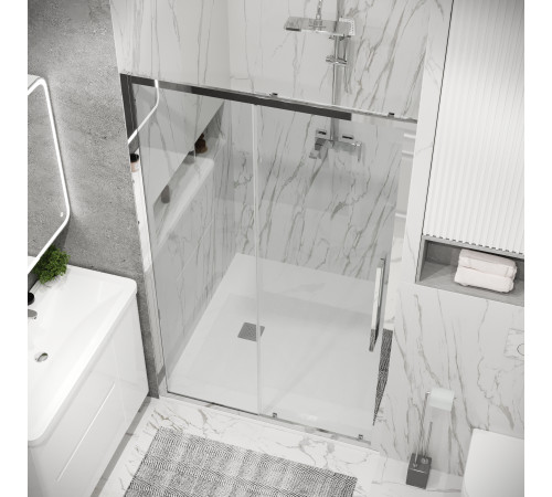 Дверь в нишу Grossman Cosmo 100.K33.02.100.10.00 (100х195) хром,стекло прозрачное,раздвижная