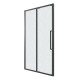 Дверь в нишу Grossman Cosmo 100.K33.02.120.21.02 (120х195) черный матовый,стекло шиншилла,раздвижная