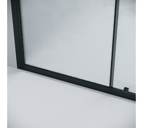 Дверь в нишу Grossman Cosmo 100.K33.02.120.21.02 (120х195) черный матовый,стекло шиншилла,раздвижная