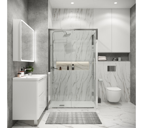 Душевое ограждение Grossman Cosmo 100.K33.02.100.10.00-200.K33.02.70.10.00 (100х70х195) раздвижная,хром,стекло прозрачное