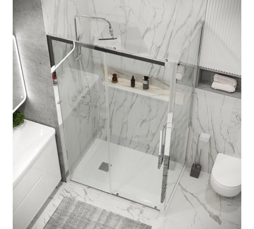 Боковая стенка Grossman Cosmo 200.K33.02.70.10.00 (70х195) хром,стекло прозрачное