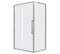 Душевое ограждение Grossman Cosmo 100.K33.02.110.10.02-200.K33.02.80.10.02 (110х80х195) раздвижная(левая),хром,стекло шиншилла