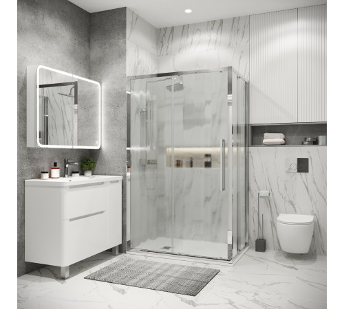 Боковая стенка Grossman Cosmo 200.K33.02.90.10.02 (90х195) хром,стекло шиншилла