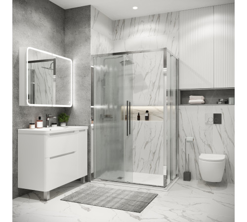 Боковая стенка Grossman Cosmo 200.K33.02.90.10.02 (90х195) хром,стекло шиншилла