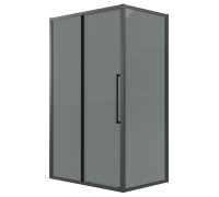 Душевое ограждение Grossman Cosmo 100.K33.02.100.21.10-200.K33.02.100.21.10 (100х100х195) раздвижная,черный матовый,стекло тонированное