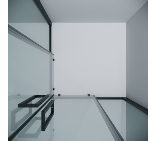 Душевое ограждение Grossman Cosmo 300.K33.02.9090.21.00 (90х90х195) квадрат,раздвижная,черный матовый,стекло прозрачное